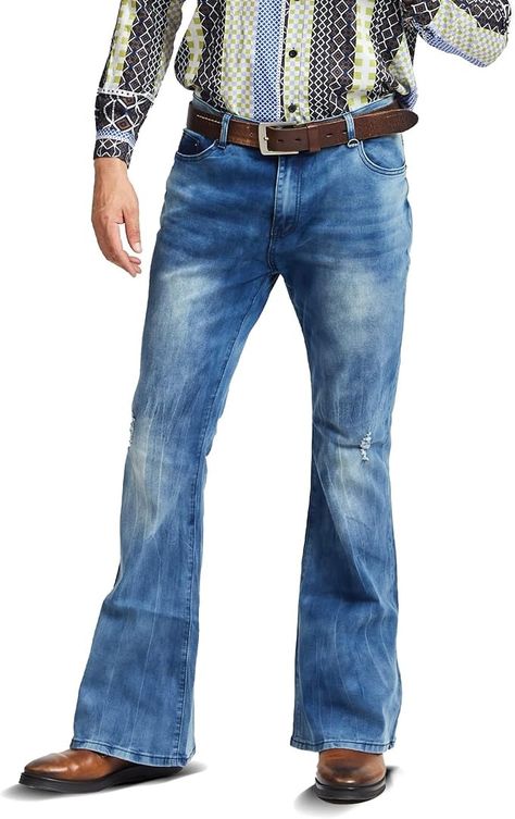 Mens Bell Bottom Pants 70s Outfits for Men,Mens Bell Bottoms Disco Pants Bell Bottom Pants Jeans for Men at Amazon Men’s Clothing store Mens Bell Bottom Jeans, Bell Bottom Jeans 70s, Disco Pants, 70s Outfits, Outfits For Men, Bottom Jeans, Perfect Pant, Jeans For Men, Bell Bottom Pants