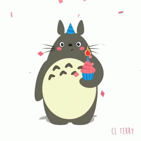 Totoro Birthday Cake GIF - Totoro BirthdayCake HappyBirthday - Discover & Share GIFs Totoro Birthday Cake, Totoro Birthday, Anime Happy Birthday, Bay Max, Totoro Party, Totoro Art, Birthday Cake Gif, 24th Birthday, Baby Groot