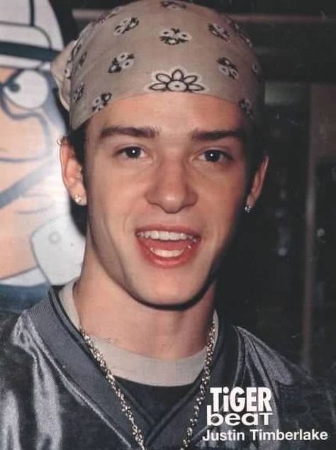 Justin Timberlake Bandana, 90s Justin Timberlake, 2000s Heartthrobs, Justin Timberlake Aesthetic, Justin Timberlake 90s, Young Justin Timberlake, Justin Timberlake 2000s, 2000s Boys Fashion, My Love Justin Timberlake