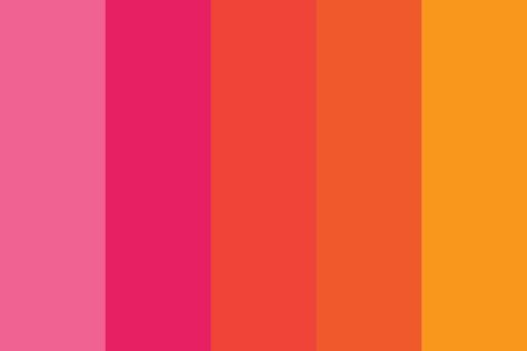 Sunset Blush Color Palette Sunset Blush, Sunset Color Palette, Blush Color Palette, Orange Pink Color, Orange Color Palettes, Color Palette Pink, Color Palette Design, Wedding Color Palette, Sunset Colors