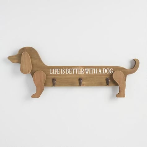 Tre Kunst, Dachshund Decor, Unique Picture Frames, Dachshund Breed, Dachshund Art, Wall Rack, Hook Wall, Dog Crafts, Wooden Projects