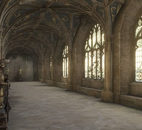 Hogwarts Halls Aesthetic, Hogwarts Legacy Scenery, Hogwarts Legacy Screenshots, Hogwarts Legacy Castle Interior, Hogwarts Legacy Visuals, Harry Potter Visuals, Hogwarts Hallway, Hogwarts Legacy Castle, Smaugust 2024