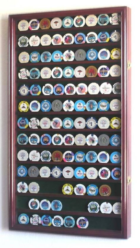 Poker Chip Display, Chip Display, Collectibles Display, Coin Display Case, Curio Display, Challenge Coin Display, Door Latches, Mini Liquor Bottles, Poker Room