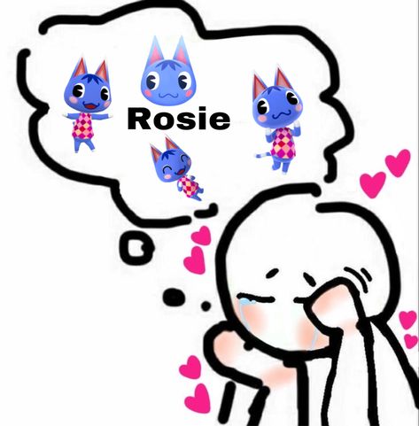 Rosie Acnh, Gina Core, Animal Crossing Rosie, Rosie Animal Crossing, Three Wolves, Colored Characters, Animal Crossing Memes, Animal Crossing Characters, Animal Crossing Villagers