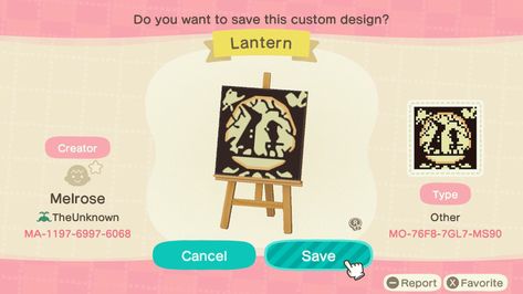 Acnh Lantern Design, Animal Crossing Over The Garden Wall, Otgw Acnh, Over The Garden Wall Acnh, Over The Garden Wall Animal Crossing, Acnh Over The Garden Wall, Over The Garden Wall Lantern, Fairy Acnh, Acnh Halloween Code