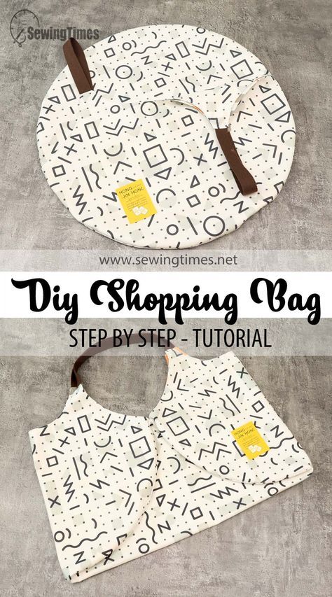 DIY Reusable Shopping Bag with Round Fabric | How to Make a Reversible Tote Bag [sewingtimes] Oven Gloves Pattern, Diy Purse Making, Sew Bag, Casserole Carrier, Tote Bag Pattern Free, Sew Bags, Handbag Sewing Patterns, Making Bags, Reversible Bag