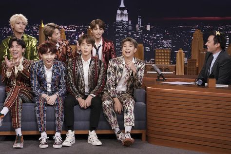 BTS to premiere a brand new song on 'The Tonight Show Starring Jimmy Fallon' | allkpop Jimmy Fallon Show, Late Night Show, The Tonight Show, Bts "on", Tonight Show, American Music Awards, Bulletproof Boy Scouts, Boy Band, Jimmy Fallon