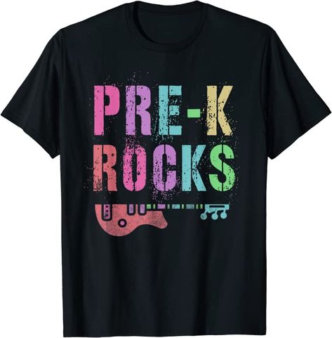 Pre-K ROCKS Teacher Rockstars Team I Teach Rock Stars Tribe T-Shirt Pencil Numbers, Rainbow Grunge, Crush Art, Head Start Classroom, Smart Cookies, Kindergarten Rocks, First Day Of Class, Star Students, Teacher Team