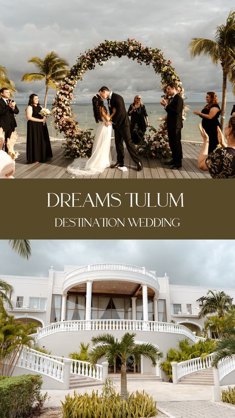 Dreams Resort Wedding, Dreams Tulum Resort And Spa, Mexico Destination Wedding All Inclusive, Tulum Destination Wedding, Dreams Tulum Resort Wedding, Destination Micro Wedding, Beach Wedding Mexico, Tulum Wedding Venue Mexico, Mexico Resort Wedding