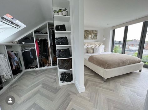 Loft Conversion Dressing Room, Dormer Conversion, Loft Conversion Wardrobes, Loft Conversion Plans, Loft Conversion Bedroom, Attic Bedroom Designs, Loft Bedroom, Loft Room, Dream House Rooms