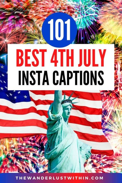 Looking for the best 4th of July Quotes? Check out these amazing Independence Day Quotes and Instagram captions that encompass freedom, liberty and everything red, white and blue! July 4th Quotes America, Fourth Of July Captions Couple, Funny Fourth Of July Quotes, Funny Patriotic Quotes, Happy 4 Of July Quotes, Qoutes About 4th Of July, Funny Fourth Of July Sayings, Funny 4th Of July Sayings, Independence Day Quotes Fourth Of July