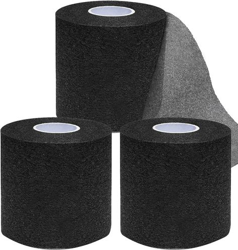 ADMITRY Pre Wrap Tape Athletic,3 Rolls Black Prewrap Headbands for Hair,Foam Underwrap Sports Wrap Hair Foam, Sports Tape, Pre Wrap, Medical Supplies, Skin Protection, Christmas List, For Hair, Hair Hair, Coco