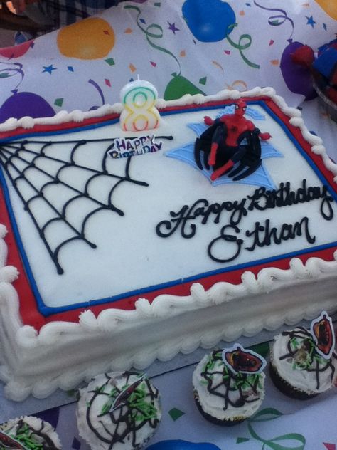 Spider-Man cake Spidey And Friends Sheet Cake, Spiderman Sheet Cake Ideas, Spider Man Sheet Cake Ideas, Spider Man Sheet Cake, Spiderman Sheet Cake, Spiderman Quince, Spiderman Birthday Cakes, Spider Man Birthday Cake, Spidey Cake