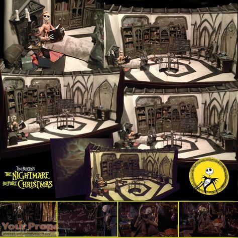 The Nightmare Before Christmas original movie prop Scale Background, Nightmare Before Christmas Movie, Scary Christmas, The Nightmare Before Christmas Jack, Background Painting, Haunted Dollhouse, Family Christmas Party, Nightmare Before Christmas Halloween, Nightmare Before Christmas Jack