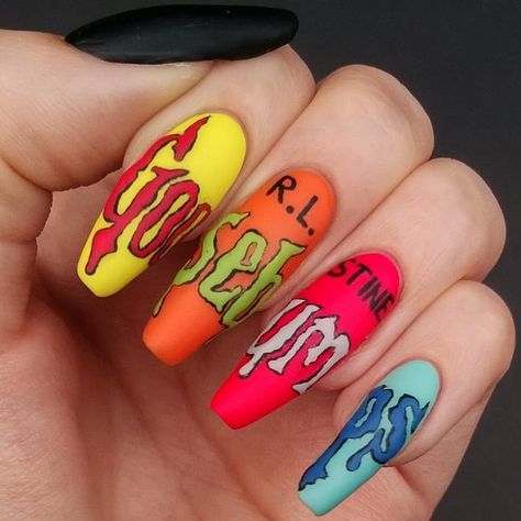 Goosebumps Nails, Ghostbusters Nails, Dead Nails, 2023 Nails, Amazing Nails, Essence Cosmetics, Nails Halloween, Get Nails, Halloween Nail