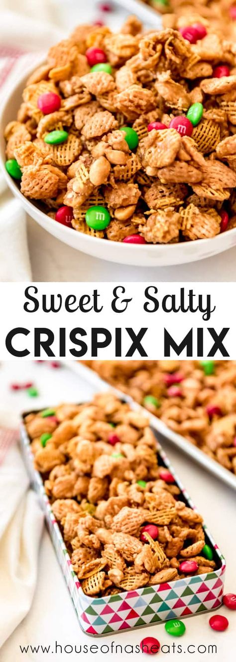 Crispix Snack Mix Recipe Sweet, Crispix Snack Mix Recipe Savory, Christmas Trash Mix Recipes Chex Cereal, Snack Mix With Kix Cereal, Sweet And Salty Snack Mix Recipes Chex Cereal, Chex Mix Recipes, Snack Mix Recipes, Chex Mix, Christmas Snacks