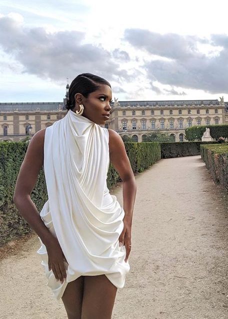 Ryan Destiny, Drape Dress, Black Femininity, Looks Black, Cute Comfy, Cute Comfy Outfits, Draped Dress, Looks Style, Comfy Outfits