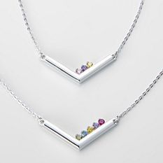 Mother Daughter Jewelry - Gifts.com Mother Birthstone Necklace, Grandma Jewelry, Delicate Diamond Necklace, Grandmother Necklace, Gemstone Bar Necklace, Grandmother Jewelry, Family Ring, Presents Ideas, Mother Daughter Jewelry