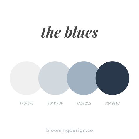 Contrasting Blue Colour Palettes, Professional Blue Color Palette, Blue Color Palette For Website, Blue Color Palette Canva, Neutral Color Palette With Blue, Pretty Blue Color Palette, Neutral Blue Palette, Dusty Blue Branding, Blue Color Palette Website