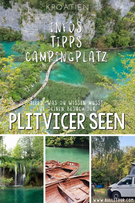 Hier findest du jede Menge Tipps und Infos für deinen Besuch des Nationalparks OPlitvicer Seen in Kratien. Inklusive eines Campingplatztipps (mit Freisteh-Charme :)) #kroatien #plitvic European City Breaks, Europe Holidays, Plitvice Lakes National Park, Plitvice Lakes, Backpacking Europe, Travel Itinerary Template, Camping Glamping, Croatia Travel, European Destinations