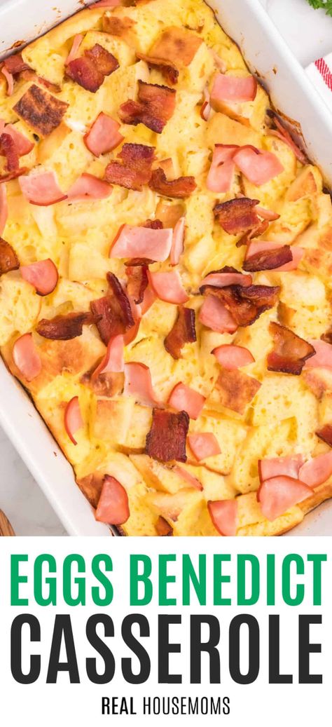 Canadian Bacon Recipes Breakfast, Canadian Bacon Breakfast, English Muffin Breakfast Casserole, Canadian Bacon Recipes, Bacon Recipes Breakfast, Benedict Casserole, Beef Tips And Noodles, Eggs Benedict Casserole, Bacon Egg Muffins