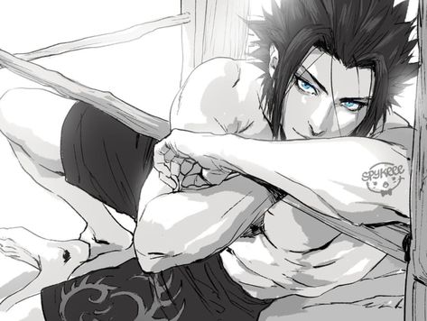 Zack Fair Fanart, Zack Fair, Final Fantasy Art, Cloud Strife, Fantasy Male, Fantasy Series, Final Fantasy Vii, Anime Poses Reference, Kingdom Hearts