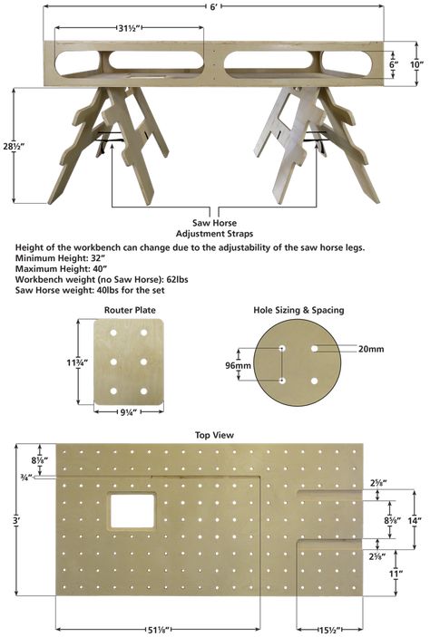 Paulk-Workbench-Specs Mft Workbench, Paulk Workbench, Small Workbench, Workbench Organization, Workbench Ideas, Garage Workbench Plans, Workbench Designs, Folding Workbench, Mobile Workbench