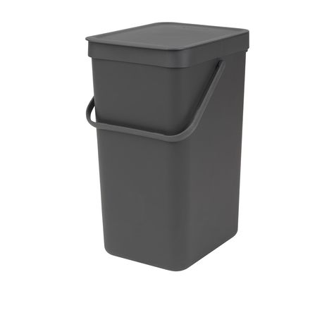 Brabantia Sort & Go Waste Bin 16L Grey | Kitchen Warehouse™ Organic Kitchen, Compost Bags, Kitchen Waste, Kitchen Bin, Recycle Trash, Container Store, Recycling Bins, Support Mural, Household Supplies