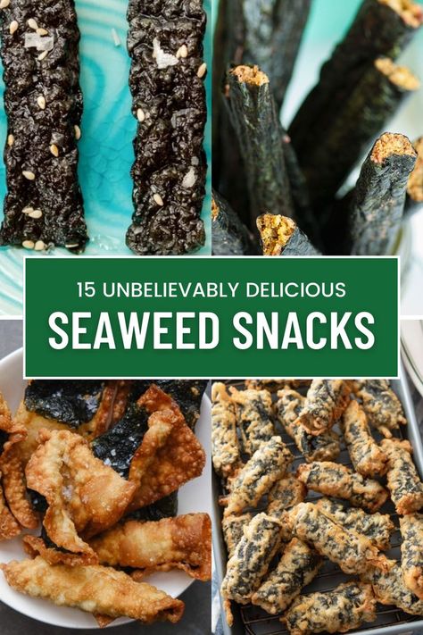 Seaweed Snacks Recipes, Dried Seaweed, Seaweed Snacks, Cooking 101, Healthy Work Snacks, Snacks Recipes, Healthy Alternatives, Food Menu, Healthy Snacks