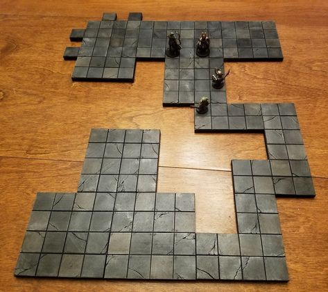 Dungeon Tiles Diy, Dnd Dungeon Tiles, Dnd Tiles, Dnd Board, Dnd Diy, Dungeons And Dragons Accessories, Dnd Terrain, Dnd Crafts, Dungeon Tiles