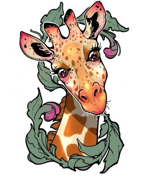 🦒 Giraffa Camelopardalis 🧡 . . . . . #giraffe #neotraditional #tattoo #neotraditionaltattoo #neotrad #mimautattoo #traditionaltattoo #ink… Giraffe Tattoo, Neotraditional Tattoo, Traditional Drawing, Traditional Tattoos, Neo Traditional, Artist Drawing, Moon Tattoo, Cute Tattoos, Traditional Tattoo