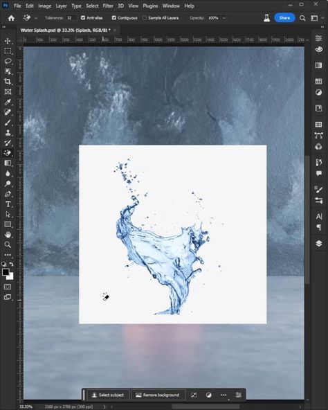 In this video, I'll show you how to create a transparent water splash effect in Photoshop. This effect is perfect for adding a touch of realism to your photos or illustrations. Affinity Photo Tutorial, Learn Graphic Design, Photoshop Tutorial Graphics, Photoshop Video Tutorials, Splash Effect, Photoshop Tutorial Typography, Adobe Illustrator Design, Adobe Photoshop Design, Photoshop Video