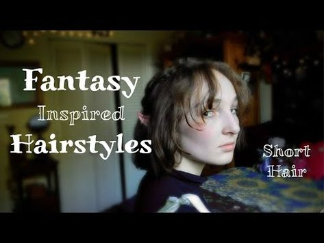 (2105) Fantasy Inspired Hairstyles for Short Hair - YouTube Hairstyle Ideas Drawing, Fantasy Hairstyle, Fantasy Hairstyles, Hairstyles Female, Inspired Hairstyles, Fantasy Hair, Hairstyles For Short Hair, Fantasy Aesthetic, Ear Piercing