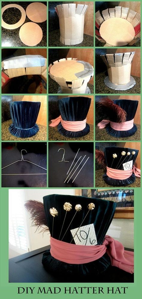 Diy Mad Hatter Hat, Mad Hatter Top Hat, Mad Hatter Costume, Mad Hatter Hat, Alice In Wonderland Costume, Wonderland Costumes, Mad Hatters, Alice In Wonderland Tea Party, Halloween This Year