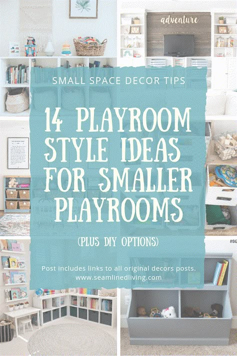 Storage Ideas For Playroom, Playroom Ideas For Small Spaces, Small Play Room For Kids At Home, Toy Room Shelving Ideas, Small Playroom Organization Ideas, Downstairs Playroom Ideas, Toy Room Paint Ideas, Small Playroom Decor, Bedroom Turned Playroom