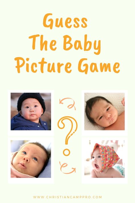 Looking for an interactive game that everyone can have some fun with? The 'Guess The Baby Picture Game' may be the ideal game for you. #babyshowergames #baby #babyphotography #retreat Guess The Baby Picture Game, Baby Guessing Game, Staff Engagement, Christian Camp, Team Building Games, Photo Games, Fun Questions To Ask, Team Games, Interactive Posts