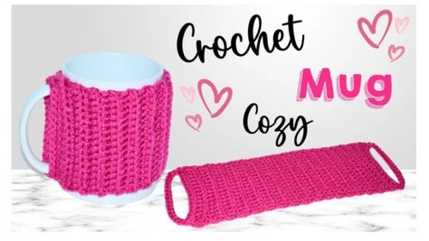 Crochet Mug Cozy Crochet Mug Sleeve Free Pattern, Cup Cozies Crochet, Crochet Mug Cozy Patterns Free, Crocheted Mug Cozies, Crochet Coffee Mug Cozy, Coffee Mug Cozy Crochet Pattern Free, Coffee Cozy Crochet Pattern Free, Crochet Mug Cozy Free Pattern, Crochet Cup Cozy Free Pattern