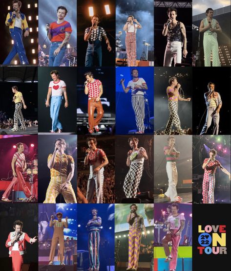 harry styles outfits from the european leg of love on tour Harry Inspired Outfits, Harry Styles Outfits Concert, Harry Styles Outfits, Harry Styles Love On Tour Outfits, Harry Styles Concert Outfit Ideas, Harry Styles Clothes, Hslot Outfit Ideas, Harry Styles Concert Outfit, Harry Outfits