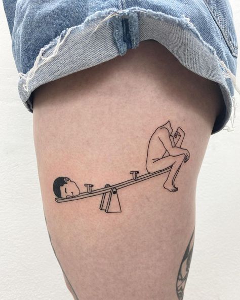 Tattoos That Show Healing, Tattoo For Designers, Psychology Tattoos, Angry Tattoos, Psychology Tattoo Minimalist, Tattoo Of A Woman, Introvert Tattoo, Pill Tattoo, Calm Tattoo