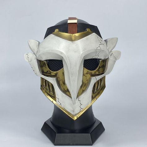 Ekko Mask, Mask Portrait, Villain Mask, Helmet Concept, Cosplay Mask, Game Props, Leather Mask, Cool Masks, Replica Prop