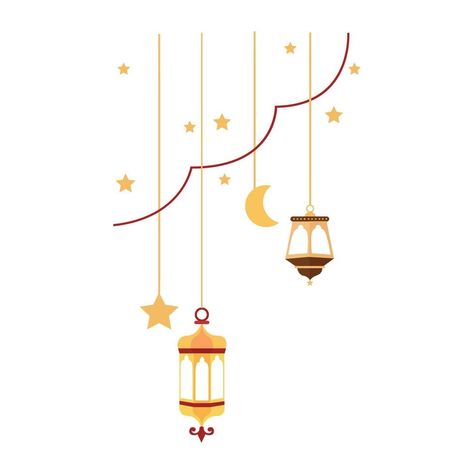 Ramadan Lantern Illustration, Lantern Illustration, Islamic Lantern, Ramadan Lantern, Gold Lanterns, Star Lanterns, Doodles Drawings, For Ramadan, Preppy Wallpaper