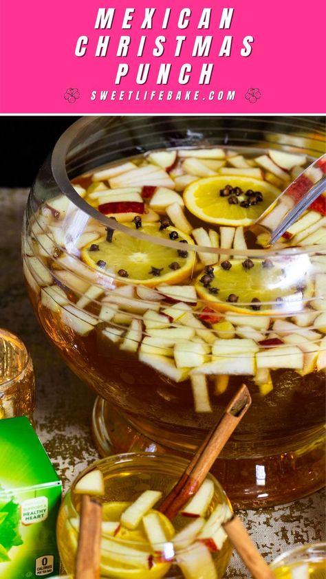 Mexican Christmas Punch Mexican Punch, Tequila Christmas Punch, Mexican Fruit Punch, Mexican Ponche Recipe Easy, Ponche Recipe Mexican, Mexican Ponche Recipe, Hot Fruit Punch Mexican Christmas, Ponche Recipe, Christmas Punch With Hawaiian Punch