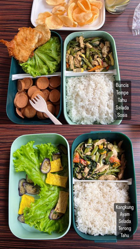 Bekal sehat #bekal #sehat #cleanfood Bekal Aesthetic, Bekal Diet, Menu Sarapan Sehat, Diet Sehat, Healthy Eating Meal Plan, Healthy Lunch Snacks, Resep Diet, Makanan Diet, Diet Menu