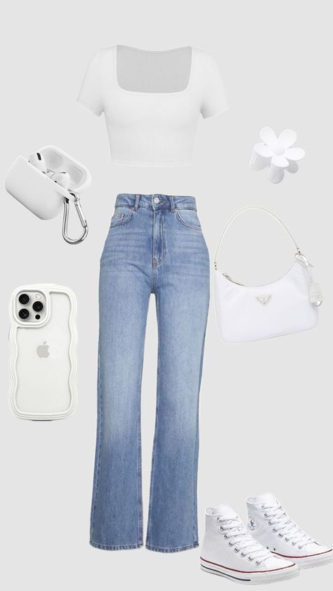 white outfit 🤍✨️👻 White Background Outfit Ideas, Outfit Ideas White Background, Christian Friendship, Cutest Outfits, Girly Fits, Leo Season, Casual Preppy Outfits, Cute Lazy Day Outfits, Lazy Day Outfits