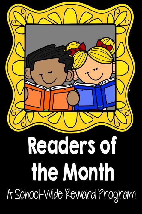 Readers of the Month is a great way to promote a reading culture at your school! Each month teachers submit a student from their classroom for Reading Student of the Month. Each student gets their picture on the Reading Wall of Fame, a bookmark, certificate and a special reward. #readingpromotions #schoolmediacenter #library Reader Of The Month, School Wide Reading Incentive Program, Passive Programming Library, Reading Contest, Classroom Cafe, Reading Interventionist, Passive Programs, Reading Incentives, Student Of The Month