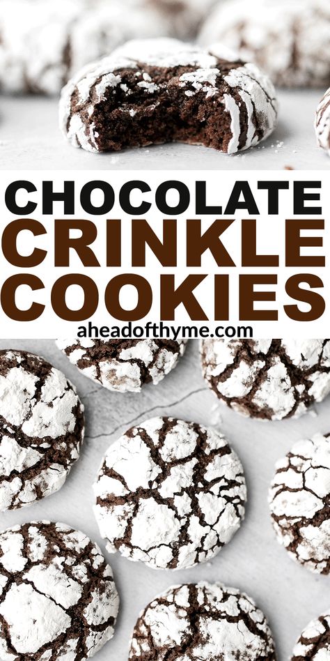 Chocolate Crinkle Cookies Softest Cookies, Powdered Sugar Cookies, Chocolate Crinkle Cookies Recipe, Crinkle Cookies Recipe, Chocolate Crinkle, Chocolate Crinkle Cookies, Chocolate Crinkles, Crinkle Cookies, Easy Cookie Recipes