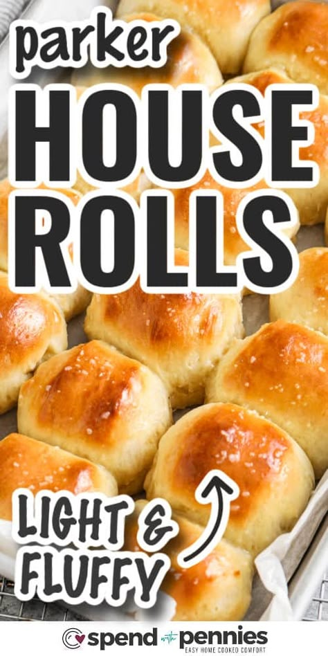 Create mouthwatering homemade dinner rolls with this classic Parker House rolls recipe. It's a go-to for its simplicity and taste! You'll need yeast, butter, milk, and egg to craft a rich and fluffy dough that bakes into golden perfection! These homemade rolls are easy and delicious, making any meal extraordinary. #parkerhouserolls #parkerhouserollsrecipe #homemadeparkerhouserolls #spendwithpennies Garlic Yeast Rolls, Plain Donut, Side Meals, Parker House Rolls Recipe, Homemade Yeast Rolls, Butter Rolls, Rolls Bread, 1950s Food, Savory Breads