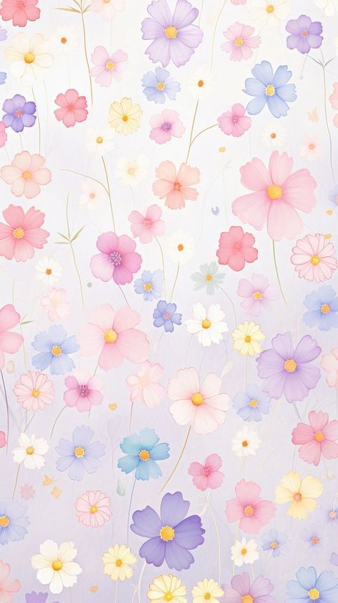 Mini flowers wallpaper pattern petal.  | premium image by rawpixel.com Pastel Print Wallpaper, Flower Pastel Wallpaper, Cute Spring Backgrounds, Lilac Iphone Wallpaper, Cute Wallpaper Pastel, Pastel Flower Wallpaper, Cute Flowers Wallpaper, Flores Wallpaper, Iphone Wallpaper Pastel