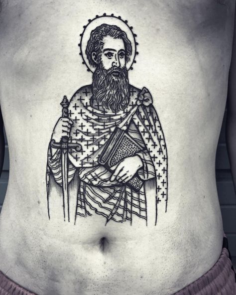 Pauly Lingerfelt on Instagram: “Paul the apostle #tattoo  #tattoos #neworleans @downtowntattoosnola #paultheapostle” Saint Paul Tattoo, Coverup Ideas, Saint Pablo, Tattoo Coverup, Paul The Apostle, Tattoo Cover-up, Cover Up Tattoos, Saint Paul, Skull Tattoo