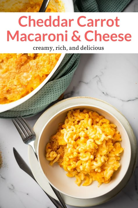 Cheddar and Carrot Mac and Cheese features all the cheesy deliciousness of your favorite comfort food, with hidden veggies your kids won’t even notice. This nutrient-rich twist on a classic is flavorful, wholesome, and ready in under an hour. #healthyrecipes #slenderkitchen #dinner #freezerfriendly #kidfriendly #makeahead Kid Approved Mac And Cheese, Mac And Cheese With Hidden Veggies, Veggie Mac And Cheese Hidden, Food With Hidden Veggies, Cottage Cheese Mac And Cheese Healthy, Carrot Mac And Cheese, Hidden Veggie Mac And Cheese, Veggie Mac And Cheese Recipe, Preschool Meals